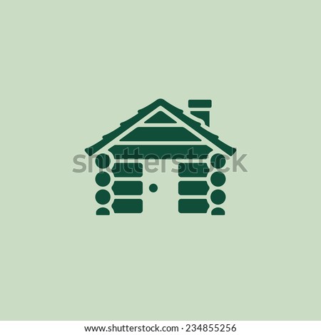 Log cabin camping home graphic icon logo