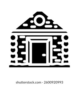 log cabin glyph icon vector. log cabin sign. isolated symbol illustration