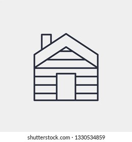 Log cabin icon isolated on background. Woodhouse symbol modern, simple, vector, icon for website design, mobile app, ui. Vector Illustration