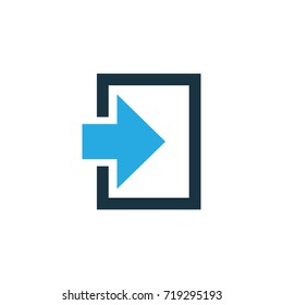 Log In Colorful Icon Symbol. Premium Quality Isolated Entrance Element In Trendy Style.