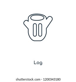 Log concept line icon. Linear Log concept outline symbol design. This simple element illustration can be used for web and mobile UI/UX.