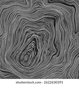 Log cut, wood texture, tree rings pattern, rough dark background, vector design