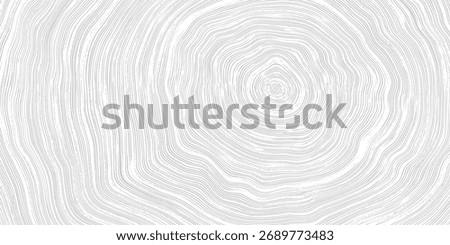 Log cut, wood texture, tree rings pattern, shades of gray, rough vector background
