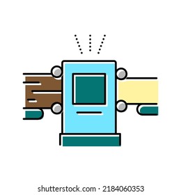 log debarking machine color icon vector. log debarking machine sign. isolated symbol illustration