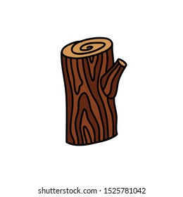 log doodle icon, vector illustration