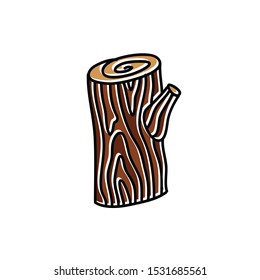 log doodle icon, vector illustration