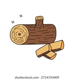 Log-Doodle-Symbol mit weißem Hintergrund, Vektorgrafik