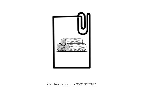Log File, black isolated silhouette