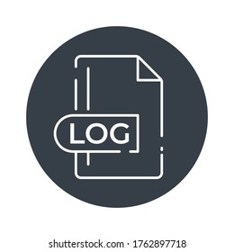 LOG Dateiformat-Symbol. LOG-Erweiterung gefüllt Symbol.