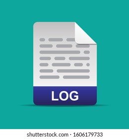 Log file format icon vector illustration.