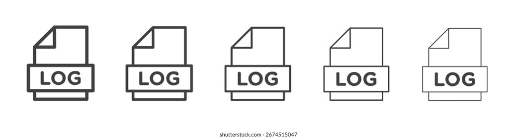 Protokolldatei, Symboldesign, Logo, App, Benutzeroberfläche. Vektorgrafik, EPS
