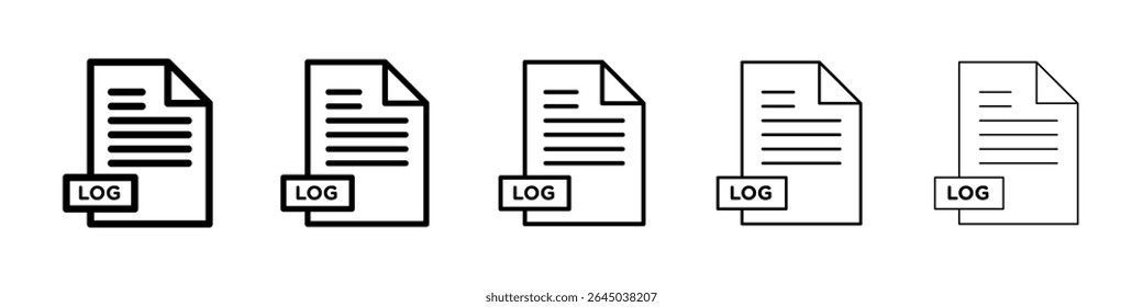 log file icon filled flat sign concept for web design.