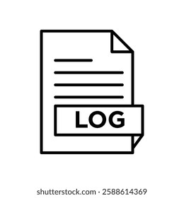 log file icon Flat illustration sign