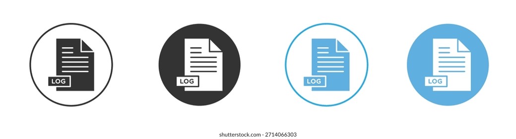 log file icon. Graphic icon design template