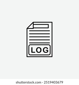 Log file icon isolated on white background