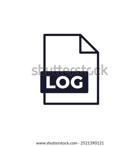 Log file icon on white