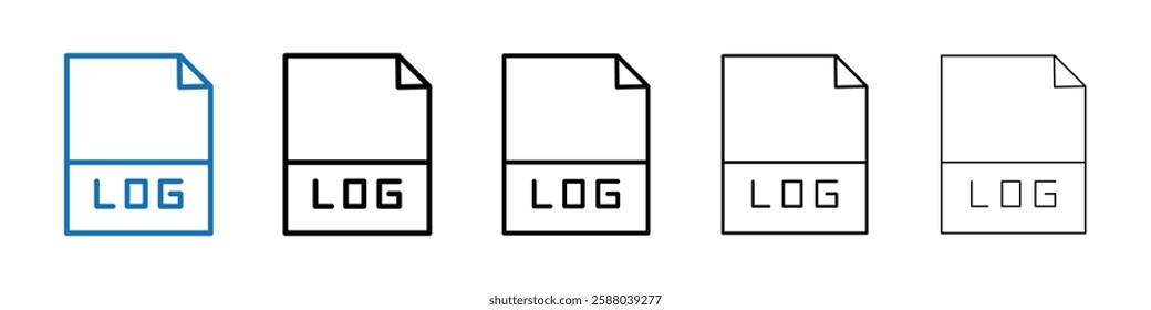 log file icon Outline vector logo for web ui