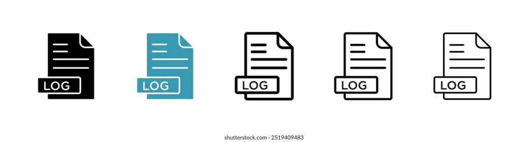 Log file icon vector icon set. EPS 10