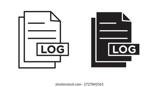 ícones do arquivo de log. Coleção de vetores de ícones de tópicos. ilustrações simples