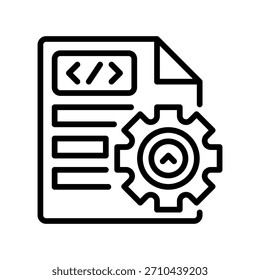 Symbol "Protokolldateizeile", Gliederungssymbol für Fehleraufzeichnung, Aktivitätsverfolgung, Systemüberwachung, Datenverlauf und Debuginformationen. Vektorsymbol.