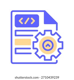 Symbol "Protokolldateizeile", Gliederungssymbol für Fehleraufzeichnung, Aktivitätsverfolgung, Systemüberwachung, Datenverlauf und Debuginformationen. Vektorsymbol.