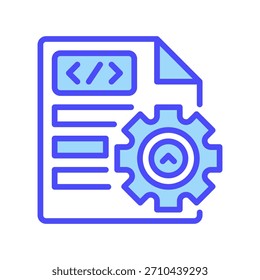 Symbol "Protokolldateizeile", Gliederungssymbol für Fehleraufzeichnung, Aktivitätsverfolgung, Systemüberwachung, Datenverlauf und Debuginformationen. Vektorsymbol.