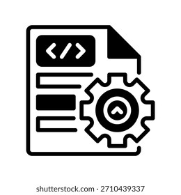 Log File Line Icon, Outline Symbol for Error Recording, Activity Tracking, System Audit, Data History, and Debugging Information. Vector Sign Icon.