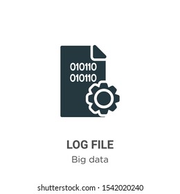Log file vector icon on white background. Flat vector log file icon symbol sign from modern big data collection for mobile concept and web apps design.