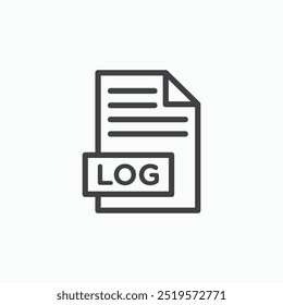 Log filelinesimple icon in line style.