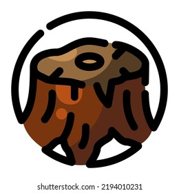 Log Filled Outine icon vector design and illustration template