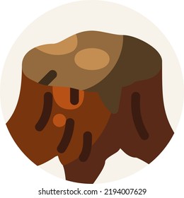 Log Flat icon vector design and illustration template