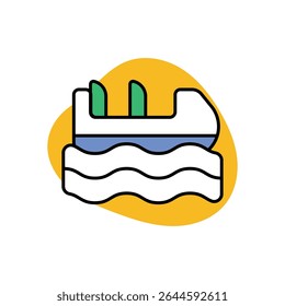 Log Flume Icon vector stock illustration