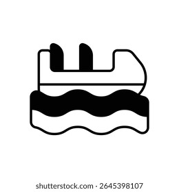 Log Flume Icon Vector ilustración de stock