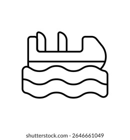 Log Flume Icon vector stock illustration