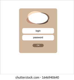 Iniciar sesión en forma, tranquilo fondo beige