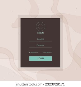 Iniciar sesión en la interfaz de usuario del formulario para su negocio en acuarela color de color marrón color de fondo color beige ondulaciones de puntos texturados Abstracto Memphis Vector Diseño