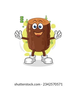 the log full battery character. cartoon mascot vector
