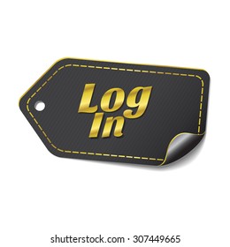 log In golden Vector Icon Design
