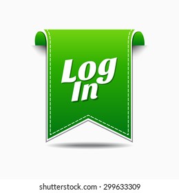 log In Green Vector Icon Design
