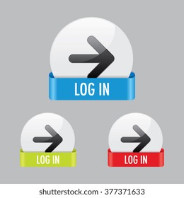 Log In Icon Buttons