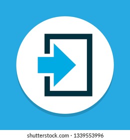 Log in icon colored symbol. Premium quality isolated entrance element in trendy style.