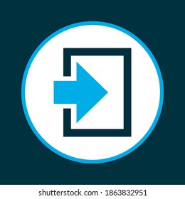 Log in icon colored symbol. Premium quality isolated entrance element in trendy style.