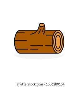 log icon. Element of autumn icon for mobile concept and web apps. Thin line log icon can be used for web and mobile