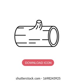 log icon. Element of autumn icon for mobile concept and web apps. Thin line log icon can be used for web and mobile