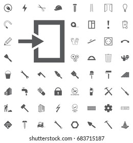 The log in icon. Entry and input, authorization symbol. Flat Vector illustration isolated on white background