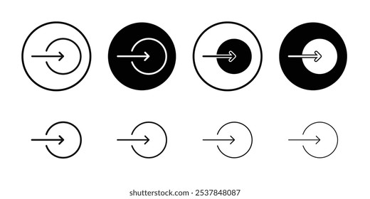 Icono de Iniciar sesión Conjunto de contorno simple plano