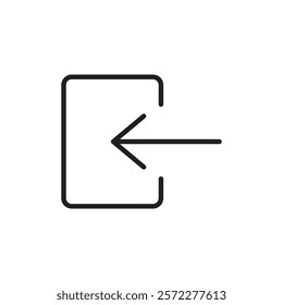 Log in icon Flat vector set outline