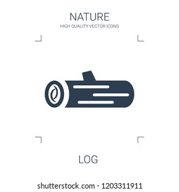 log icon. high quality filled log icon on white background. from nature collection flat trendy vector log symbol. use for web and mobile
