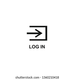 log in icon illustration