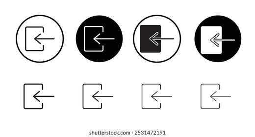 Icono de Iniciar sesión Vector plano aislado en el contorno